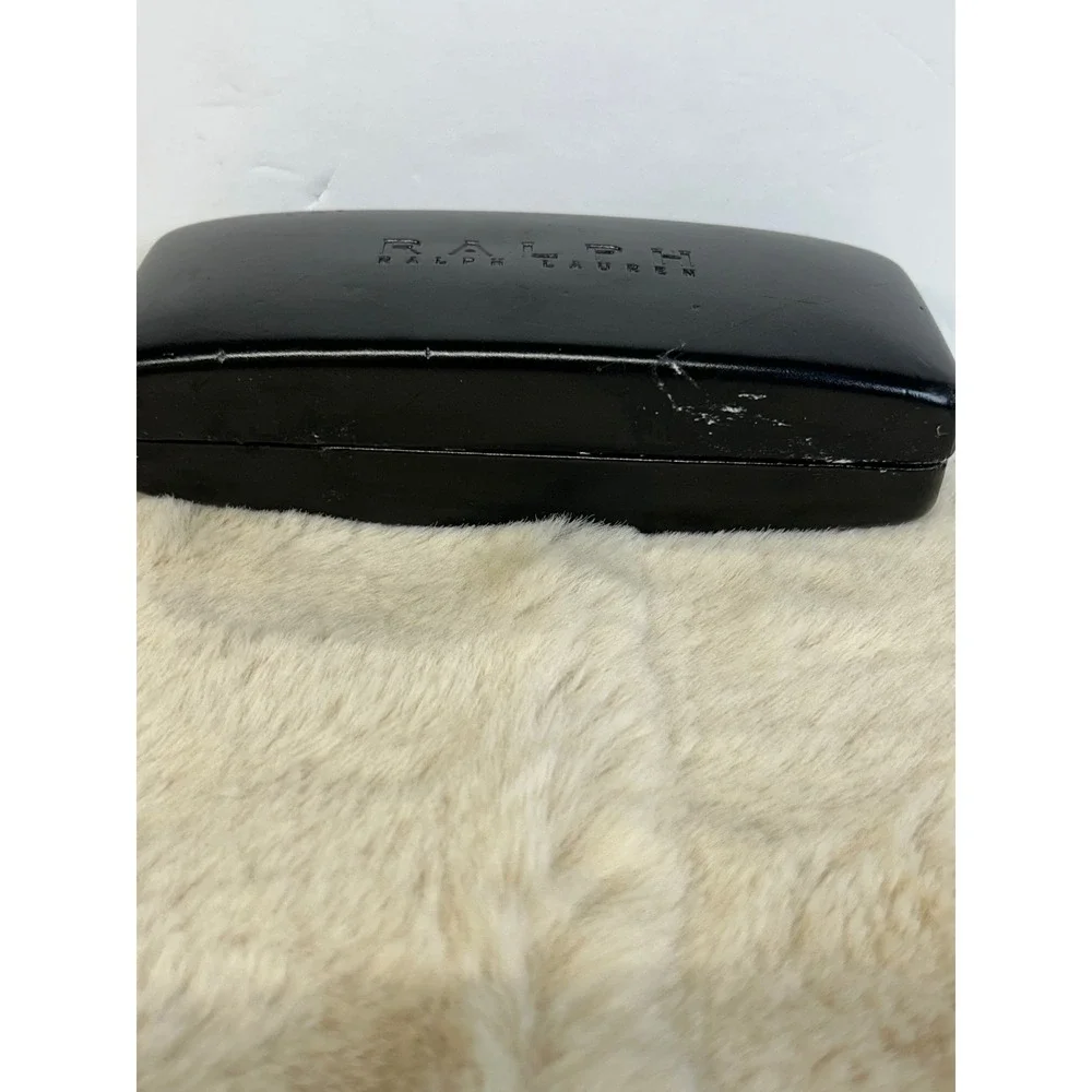 Ralph Ralph Lauren Black Hardshell Eyeglasses Case Debossed Logo Clamshell Case
